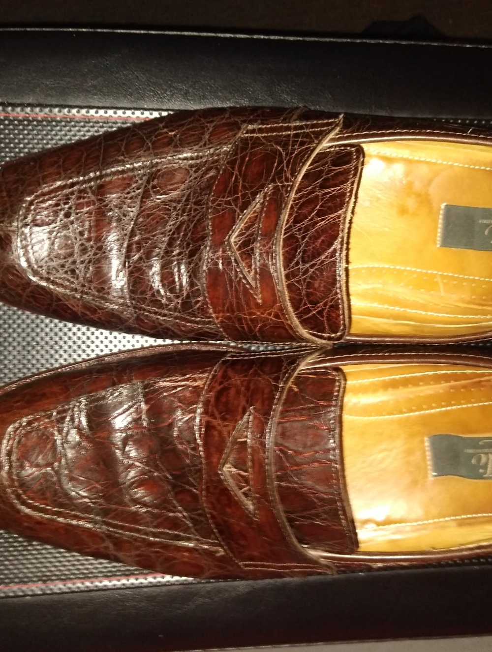 Zelli Full Crocodile Split-Toe Loafers Size 13 Medium